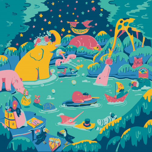 Gift giving at the watering hole